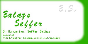 balazs seffer business card